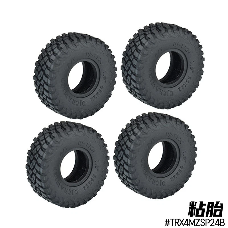 GPM 1.0 Inch High Adhesive Crawler Rubber Tires With Foam Inserts For TRX-4M - Image 2 of 4