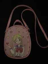 Sailor Moon Crossbody Purse Bag Pink Shoulder Bag Kawaii Anime