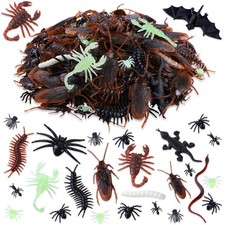 220Pcs Realistic Halloween Plastic Fake Bugs Trick Joke Toys Cockroaches Spider