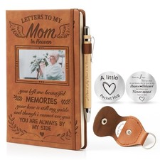 Memorial Gifts for Loss of Mom - Letters To My Mom In Heaven, Leather Journal...