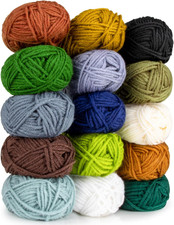 15 Pzs Hilo Acrilico 20g Suave Para Tejer Crochet Manualidades Bufandas DIY