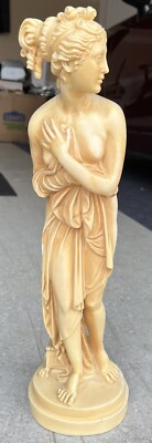 Vintage A. SANTINI Classic Figure Goddess Slave Woman Sculpture - Made In Italy