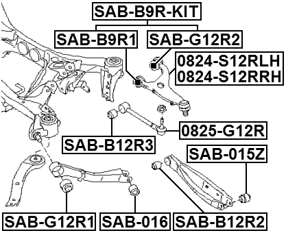 Brazo trasero superior derecho FEBEST 0824-S12RRH OEM 20252-SC000 Foto 2 de 3