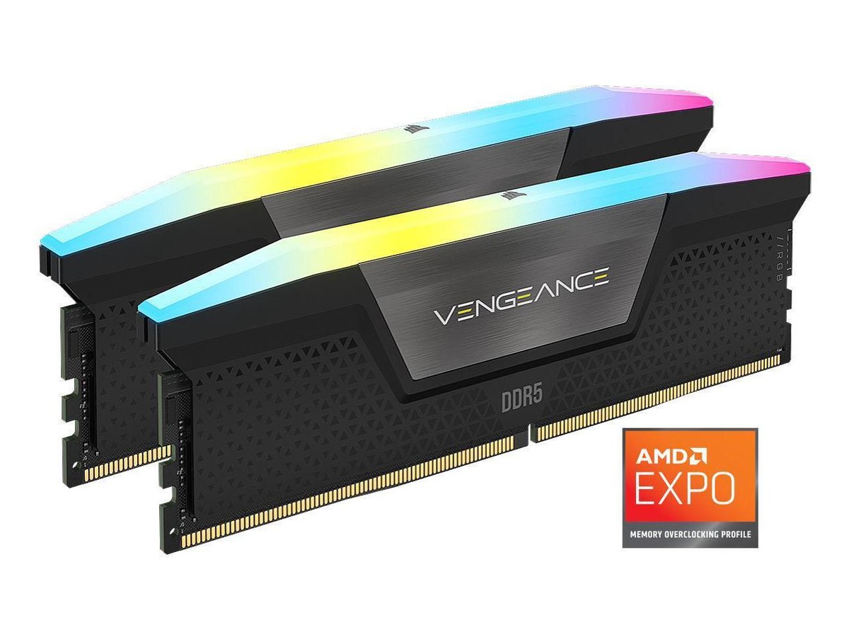 CORSAIR Vengeance RGB 96GB (2 x 48GB) 288-Pin PC RAM DDR5