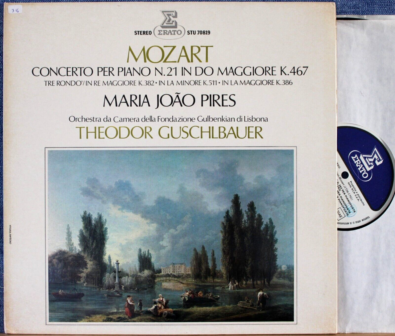 Pires; Guschlbauer. Mozart (Piano concerto 21; Rondos). Erato STU 70819. NM