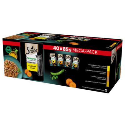 Sheba Naturkollektion Geflügelgeschmack 40x85g Feuchtfutter für Katzen in Gelee