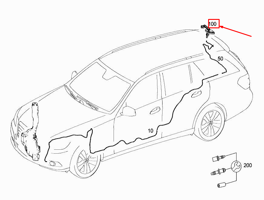 BULLE DE LAVE-GLACE ARRIÈRE MERCEDES-BENZ E W212 NEUVE A2128600347