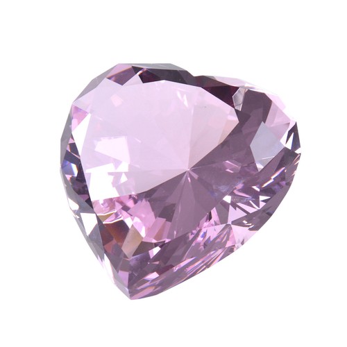 LONGWIN 90MM Colorful Crystal Diamond Heart Shaped Art Giant Wedding Decor Gift - Picture 45 of 48