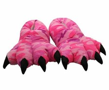 Wishpets Plush Camo Print Slippers Kids/Youth and Unisex Adults - Size Medium