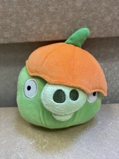 5" ANGRY BIRDS Commonwealth ROVIO Halloween Pumpkin Green Pig Plush