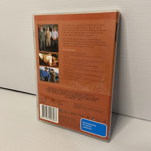 Legends Of The Fall (DVD, 1994) Adventure - Region 4 - Picture 2 of 9