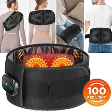 Electric Heating Pad Vibration Massage Waist Belt Back Pain Relief Support Brace