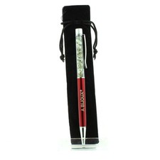 Green Rutile Quartz Mineral Pen From Brazil. Bordeaux Red Color.