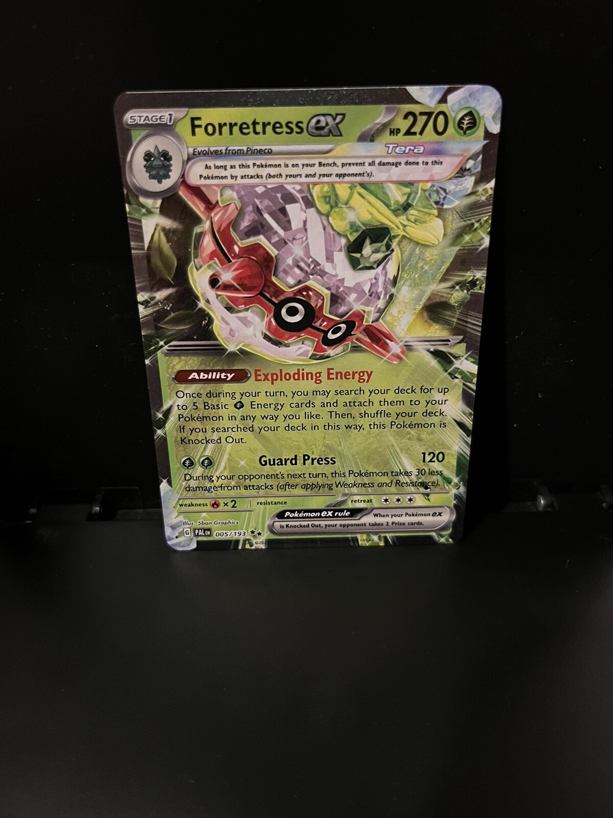 NM Pokemon Paldea Evolved Forretress EX Double Rare 005 #005/193