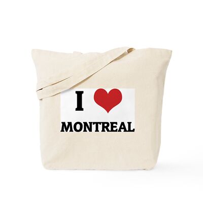 CafePress I Love Montreal Natural Canvas Tote Bag, Cloth Shopping Bag (29339589)