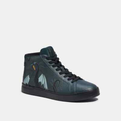 NWT Disney X Coach Clip High Top Sneaker With Maleficent