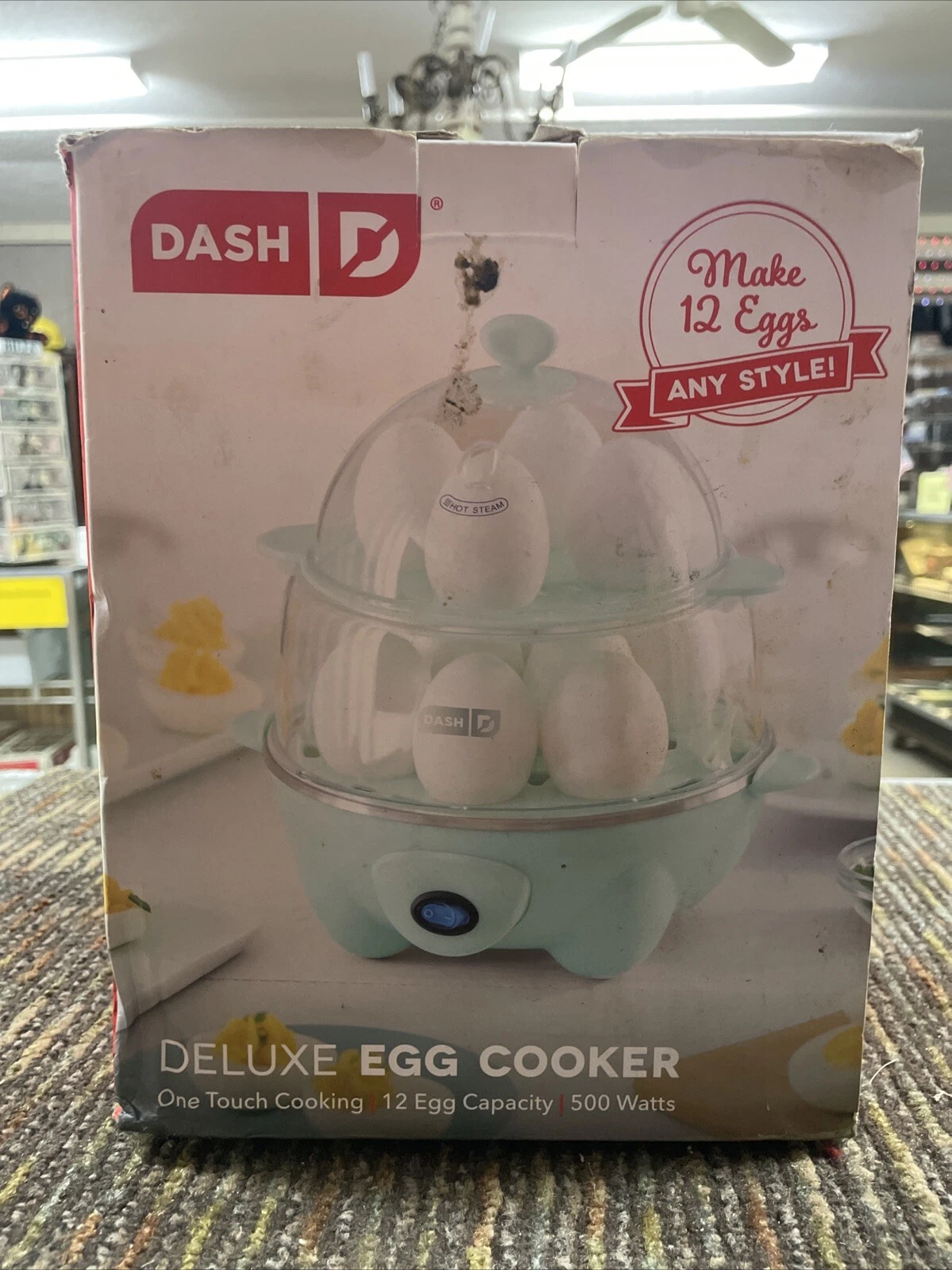 DASH Deluxe Egg Cooker Two-Tier One Touch Cooker ***NEW IN OPEN BOX
