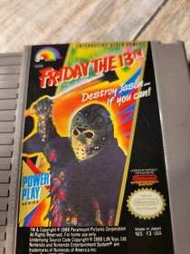 FRIDAY THE 13TH ORIGINAL VIDEO GAME Nintendo System CARTRIDGE NES LjN 1988