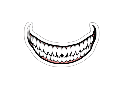 Monster Smile Sticker Decal | eBay