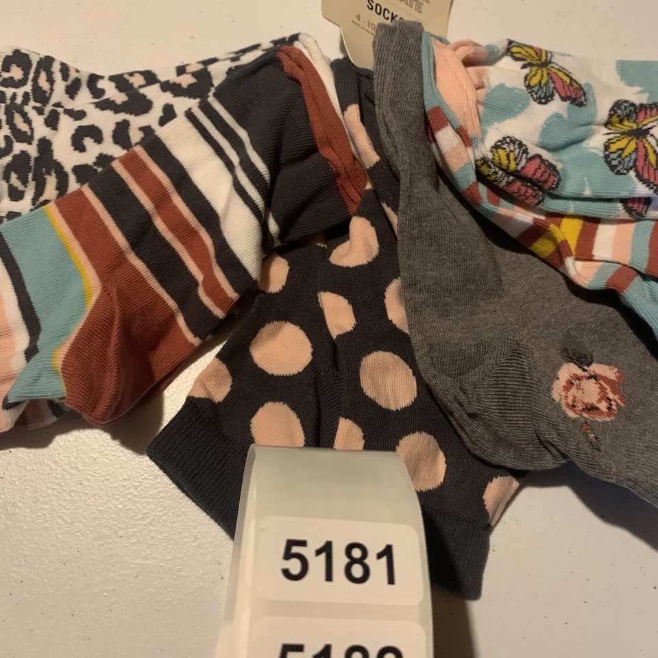 Paquete de 6 calcetines de corte bajo para niños TUCKER + TATE talla 4-10 nuevos con etiquetas 5181 Foto 3 de 3