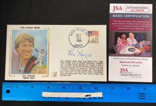 VINTAGE FIRST DAY COVER FDC HAND SIGNED RAY KNIGHT W/JSA/COA 81922 - Afbeelding 1 van 1