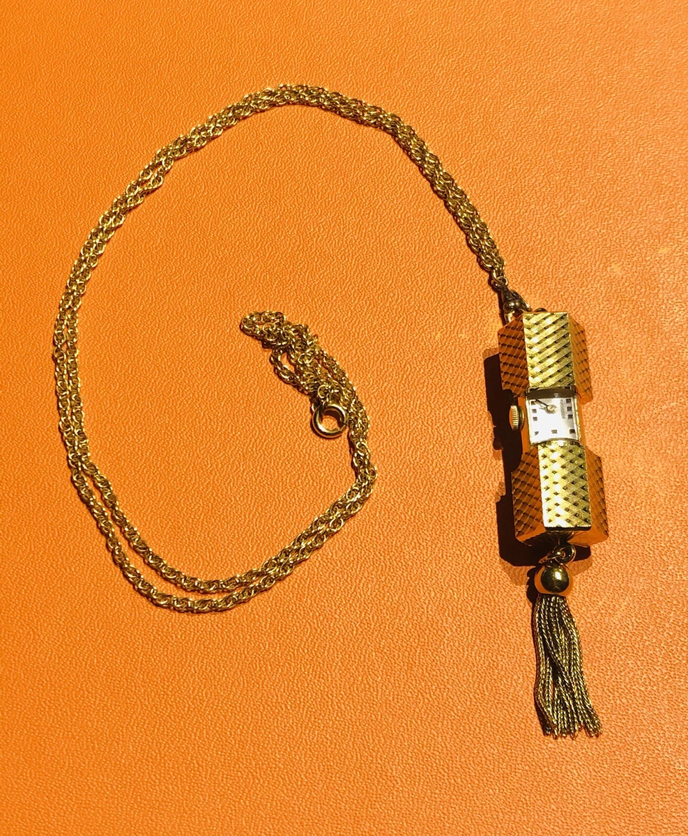 Bucherer pendant watch necklace sale