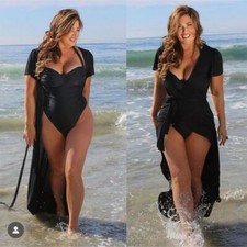 NWOT Sun Kitten Swimwear Emily Wrap Dress Size M