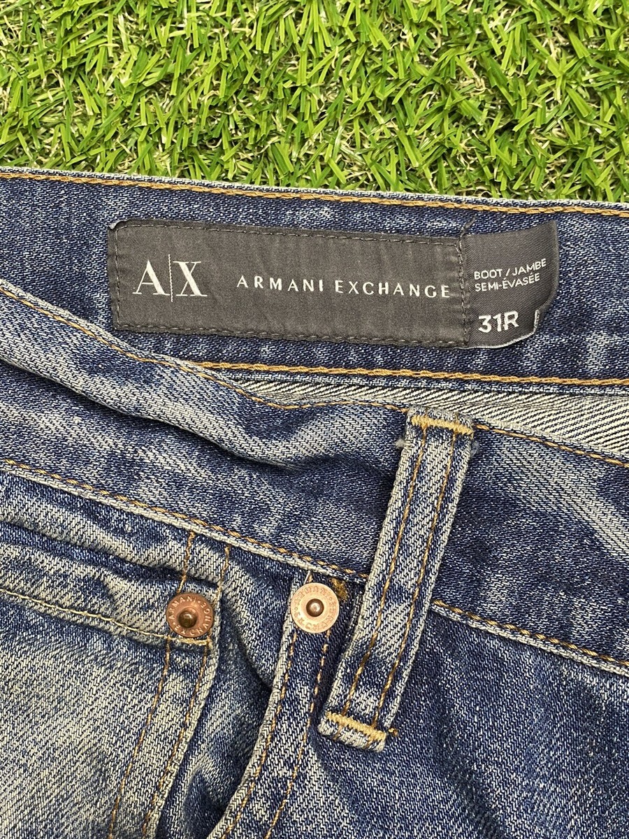 Armani Exchange A|X Mens Jeans Boot Size 31 R Blue Denim 