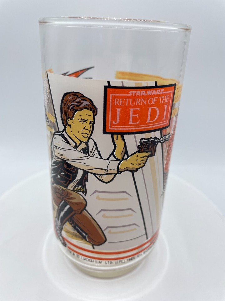 Vintage Star Wars Return of the Jedi Burger King Coca Cola Glasses 1983