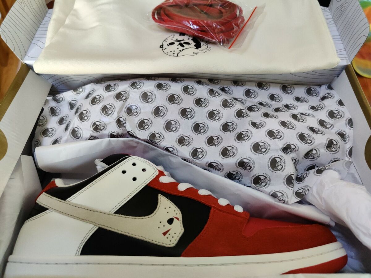 Jason Voorhees SB Dunk Low by Warren Lotas - Size 10 - VERY Jason Voorhees SB Dunk Low by Warren Lotas - Size 10 - VERY