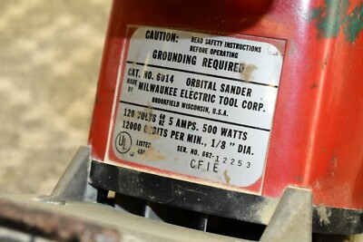 Vintage Milwaukee Heavy-Duty ORBITAL SANDER Model 6014