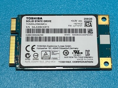 Toshiba 256GB mSATA SSD THNSNJ256GMCU 1.8  50.8mm OEM Drive Free Ship USA SELLER