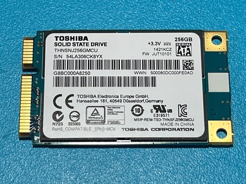 Toshiba 256GB mSATA SSD THNSNJ256GMCU 1.8” 50.8mm OEM Drive Free Ship USA SELLER