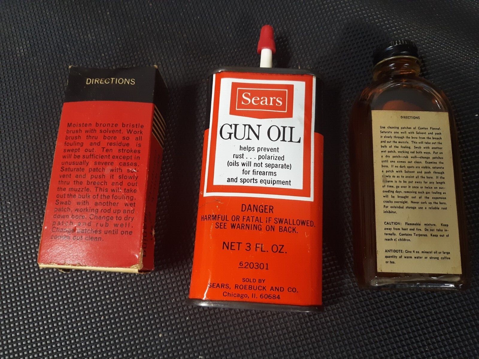 Complete Vintage Metal Sears J.C. Higgins 22 Caliber Rifle Cleaning Kit