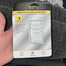 Defiant 15 Amp 4-Hour Indoor In-Wall Push Button Countdown Timer Switch, White