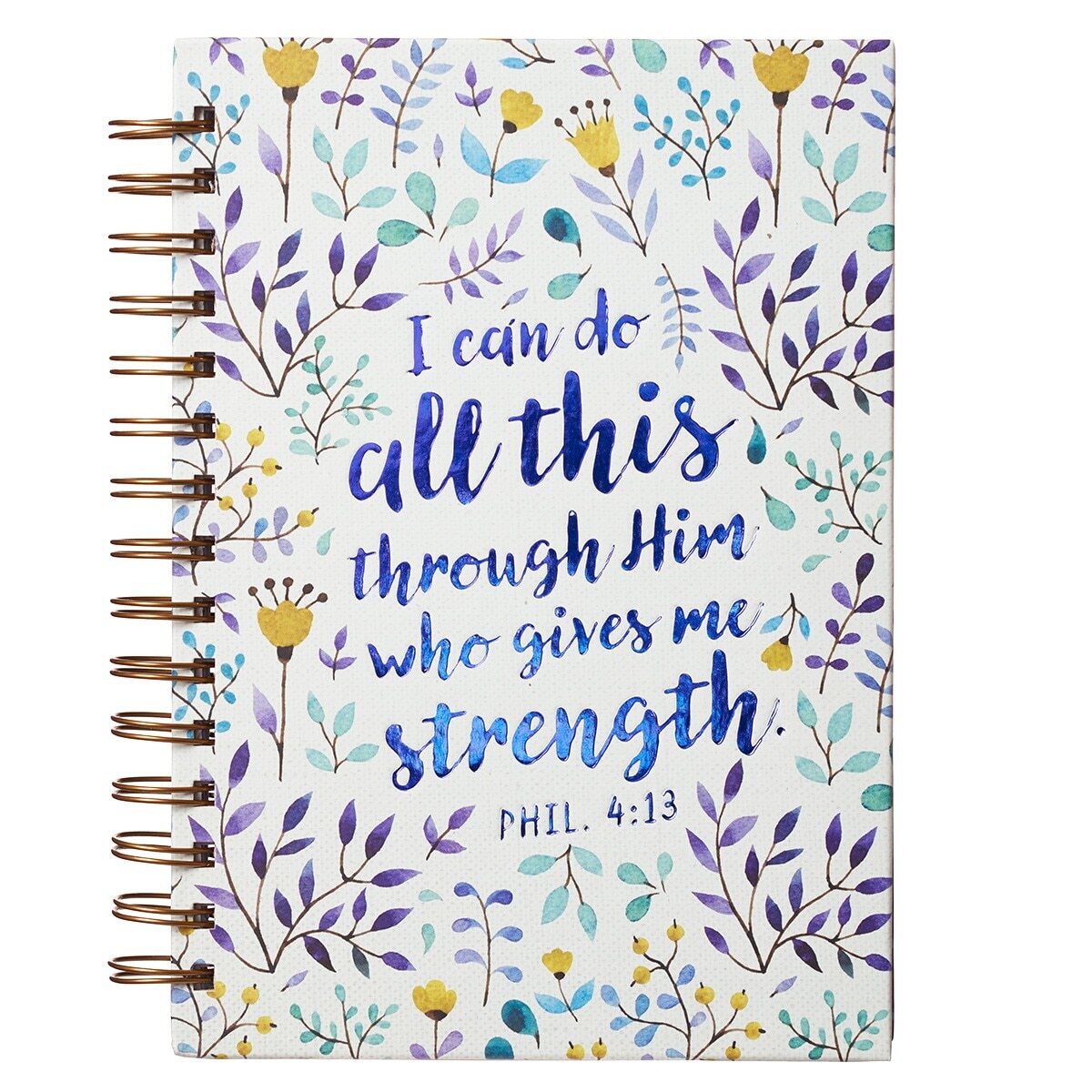 Journal w/Scripture I Can Do All This Through Him Philippians 4:13 Bible Verse-image