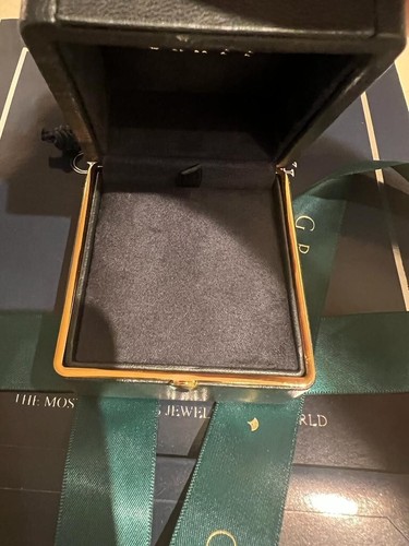 GRAFF JEWELRY EARRING/NECKLACE BOX WITH OUTER BOX AND BAG.