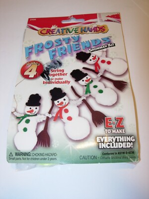 CRAFTS CREATIVE HANDS KIDS FROSTY FRIENDS SNOWMAN KIT PROJECT CHRISTMAS FUN