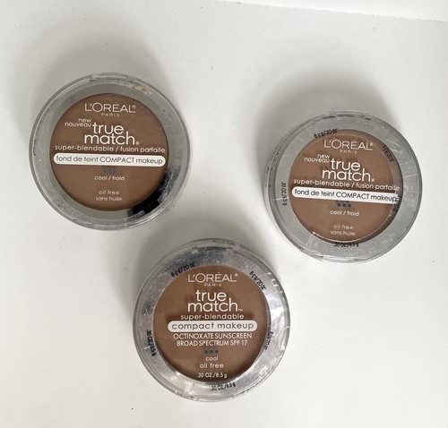 3 X L'OREAL True Match Super-Blendable Compact Makeup - C3 Creamy Natural - Cool - Picture 1 of 2