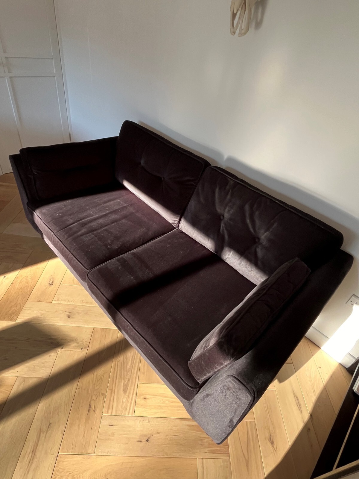 Sofology Cricket All Black 3 Seater Sofa with black feet eBay