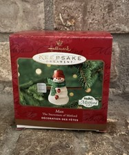 Hallmark Keepsake "Max" The Snowmen of Mitford Christmas Tree Ornament 2000