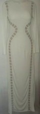 Charlotte Russe Women’s Sexy Long Sleeve Bodycon Maxi Dress Ivory XS, S, M, LG