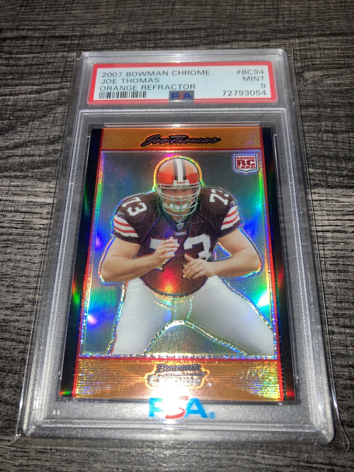 Joe Thomas Bowman Chrome #BC94 Orange Refractor
