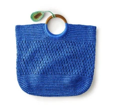 NWT Tabitha Brown for Target Avocado Tassel Woven Straw Tote