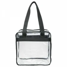 Clear Stadium Tote Bag with Zipper 12x12x6 NFL Stadium Approved 
