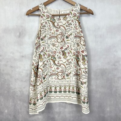 Max Studio Womens Sleeveless Top Sz Small Floral Boho Summer Cottagecore Dainty