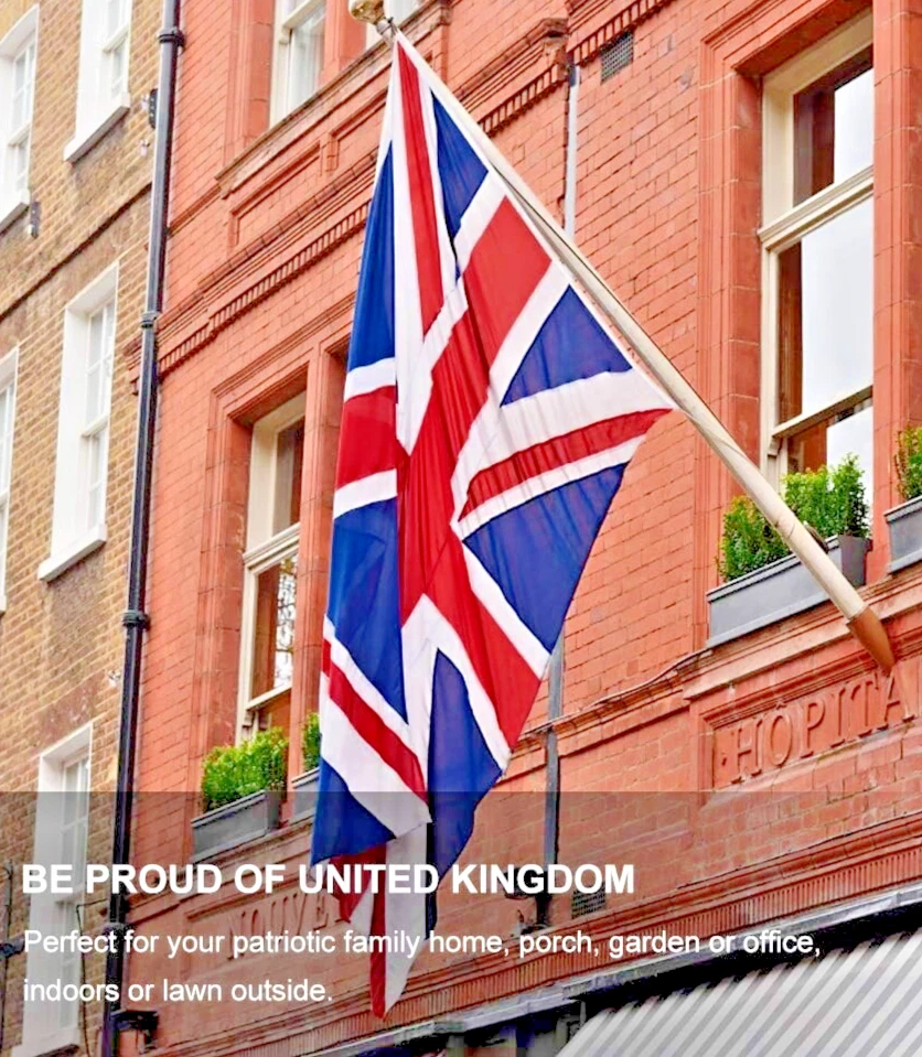 🇬🇧 Remembrance Day VE Day Giant 8x5ft Union Jack Flag 🎖 Large UK GB Banner - Image 2 of 4