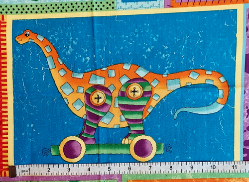Dinos on Parade Blocks Fabric Panel plus 2 yards of Border Fabric by Clothworks - Picture 11 of 22
