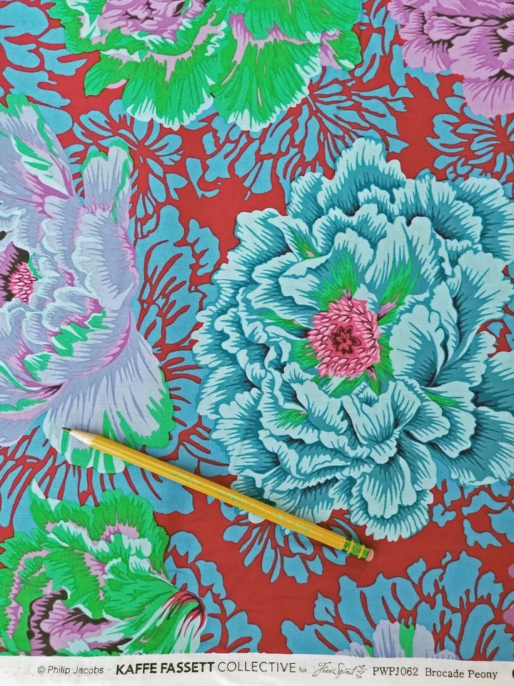 Kaffe Fasset Collective for Free Spirit Fabrics. Cool colors. BTY. More added! - Image 2 of 4