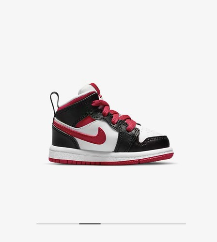 Nike Air Jordan 1 Mid Very Berry-White (TD) Size 2c 640735-016 NIB - 第 4/7 張圖片